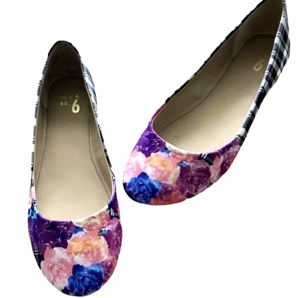 NWOT Mixed No. 6 Danzey Mixed Print Ballet Style Shoe Wm Size 8.5 - Picture 2 of 8